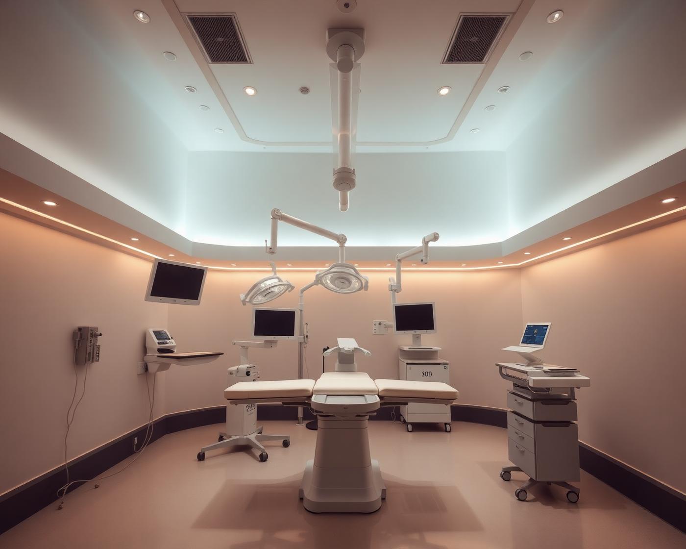 Quirófano hospitalario donde Instituto Rubí realiza la lipoescultura con técnica de lipoescultura propia